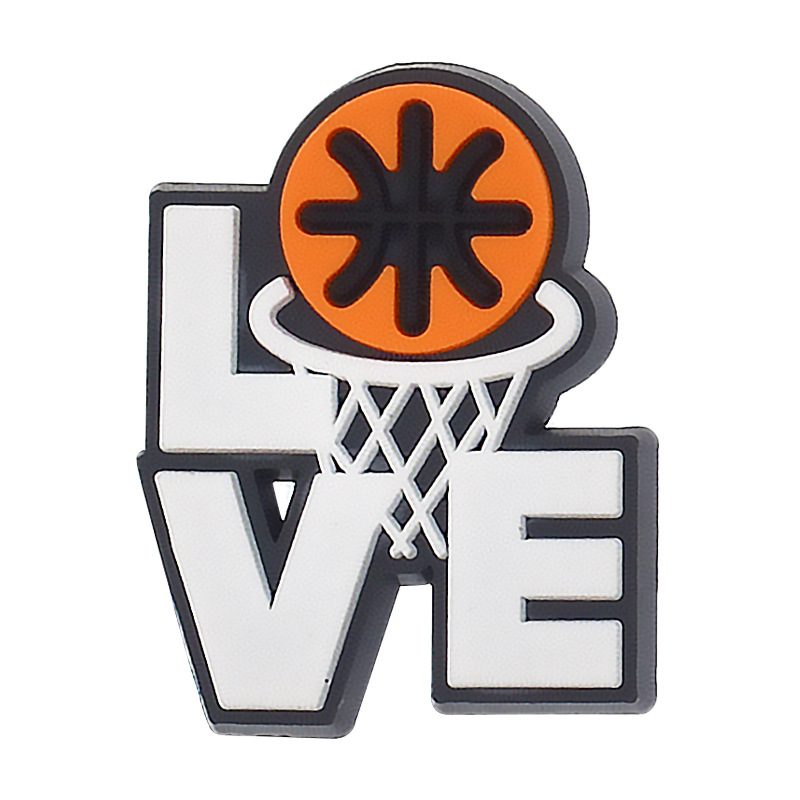 Fabricantes directos zapatos de baloncesto accesorios de flores DIY extraíble suave zapatos de PVC Accesorios de flores Accesorios