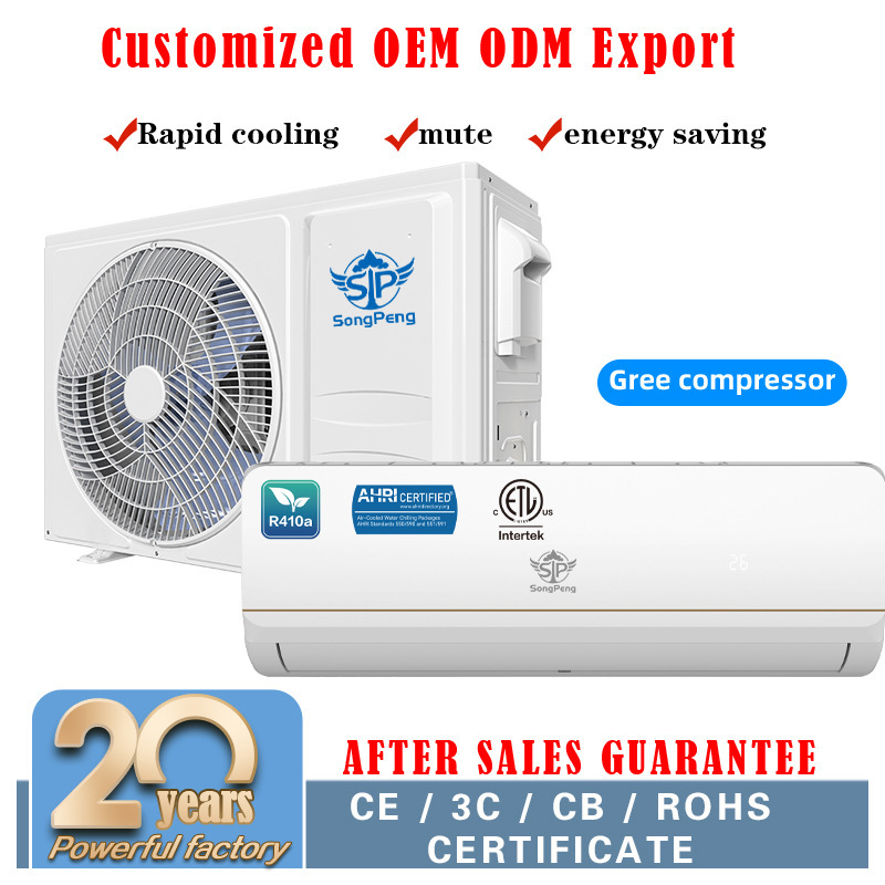 Cross-Border Export of Songpeng Brand Fixed-Frequency 1Hp 9000Btu Split-Type Custom-Made Foreign Trade Source Air Conditioner Cross-Border Export of Songpeng Brand Fixed-Frequency 1Hp 9000Btu Split-Type Custom-Made Foreign Trade Source Air Conditioner