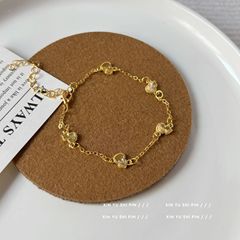「吉祥如意」黄金色の砕氷ヒョウタンのブレスレット