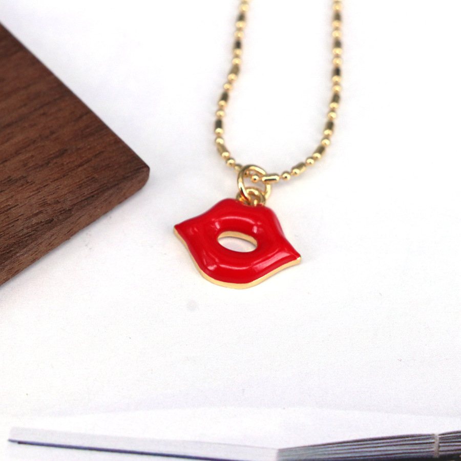 Sweet Style Sweet Cherry Fruit Strawberry Alloy Copper  Pendant Necklaces Wholesale
