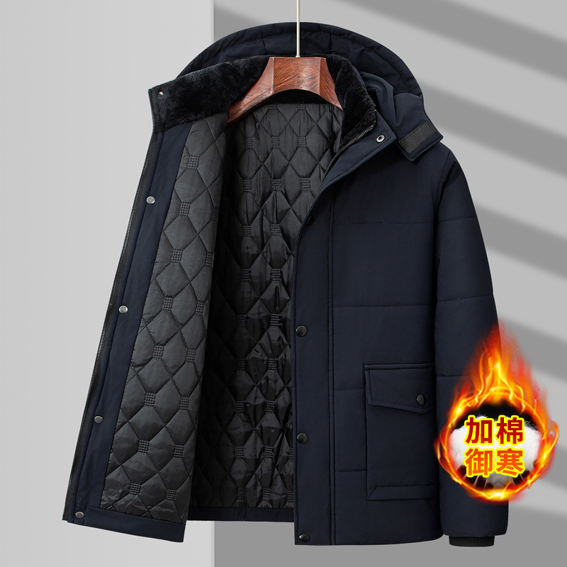 M - 8XL extra tamaño papá más chaqueta de algodón de invierno otoño de mediana edad chaqueta de algodón de hombre casual chaqueta cálida