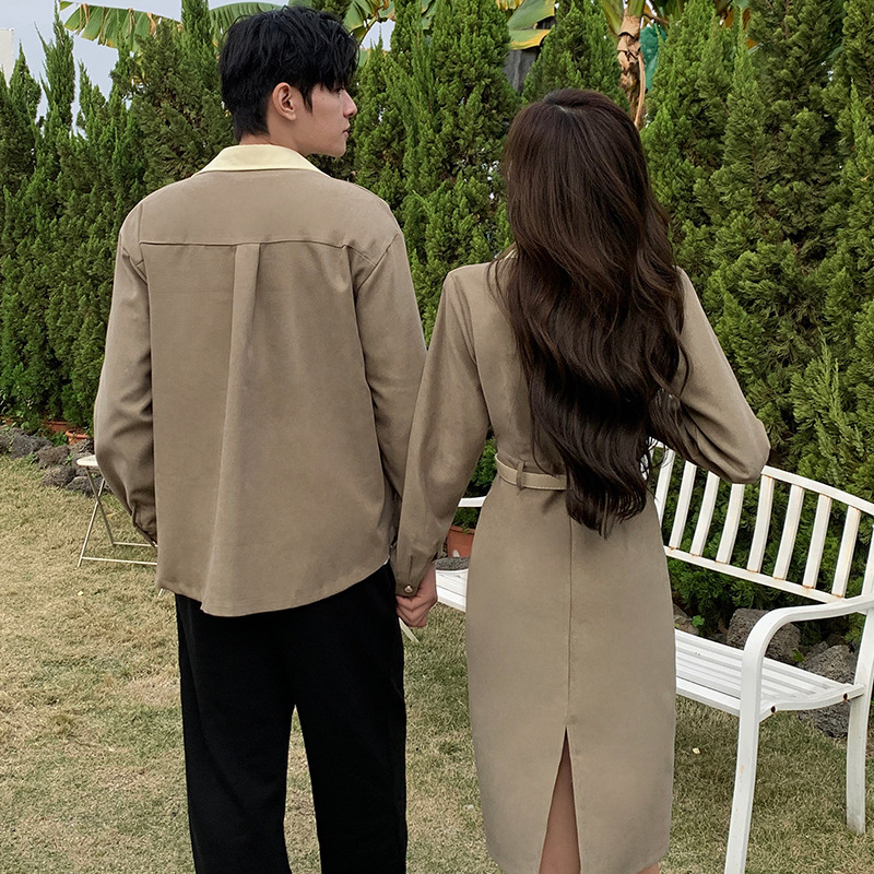 2024 년 이른 봄 가짜 두 통근 기질 복고풍 포트 스타일의 흰색 원피스 셔츠 벨트