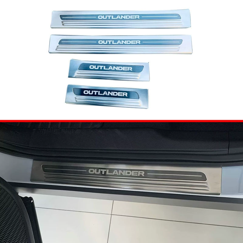 Подходит для дверной полосы Mitsubishi 22 Outlander, приветственная педаль, нержавеющая сталь, внутренняя и внешняя дверная полоса, декоративная яркая полоса