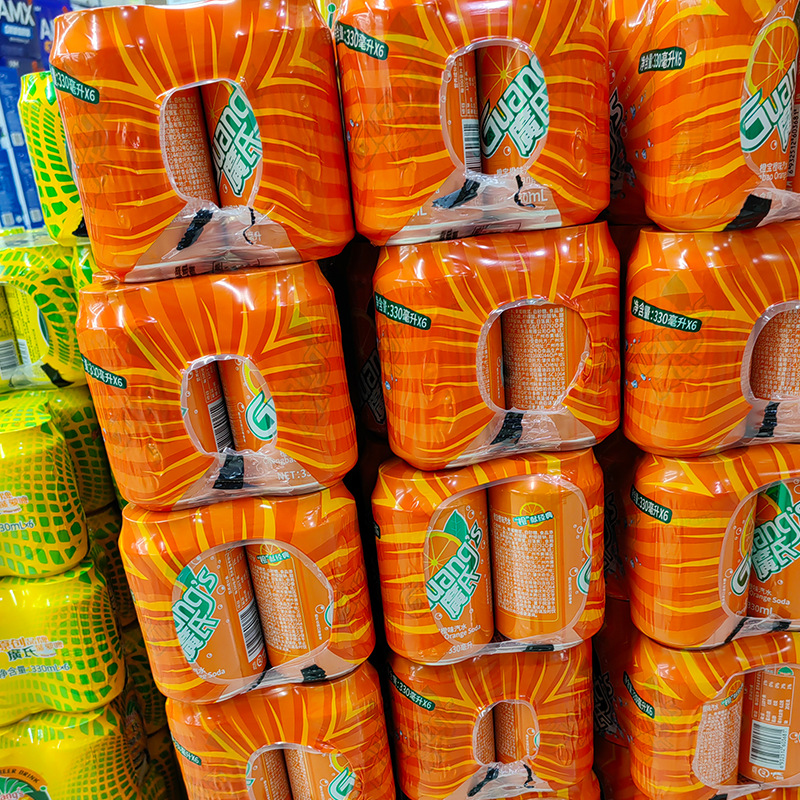 Película retráctil de color al por mayor, película retráctil para bebidas y jugos con personalización de logotipo, película retráctil térmica para alimentos, Delta del Río Perla