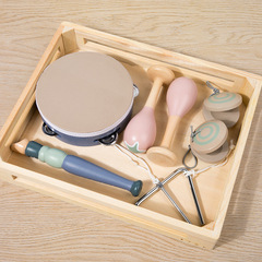 子供の早教シミュレーションオルフ打楽器セット木砂ハンマー鈴鼓鈴響板益智音楽玩具