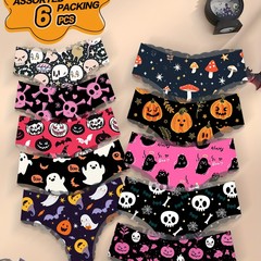 跨境女士内裤创意卡通三角裤外贸批发欧美大码underwear夏季花边