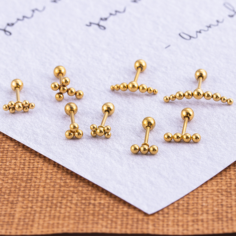 1 Piece Quantity Daily Occasion 1 Piece Ear Cartilage Rings & Studs Fashion Star Moon 316L Stainless Steel Plating Zircon