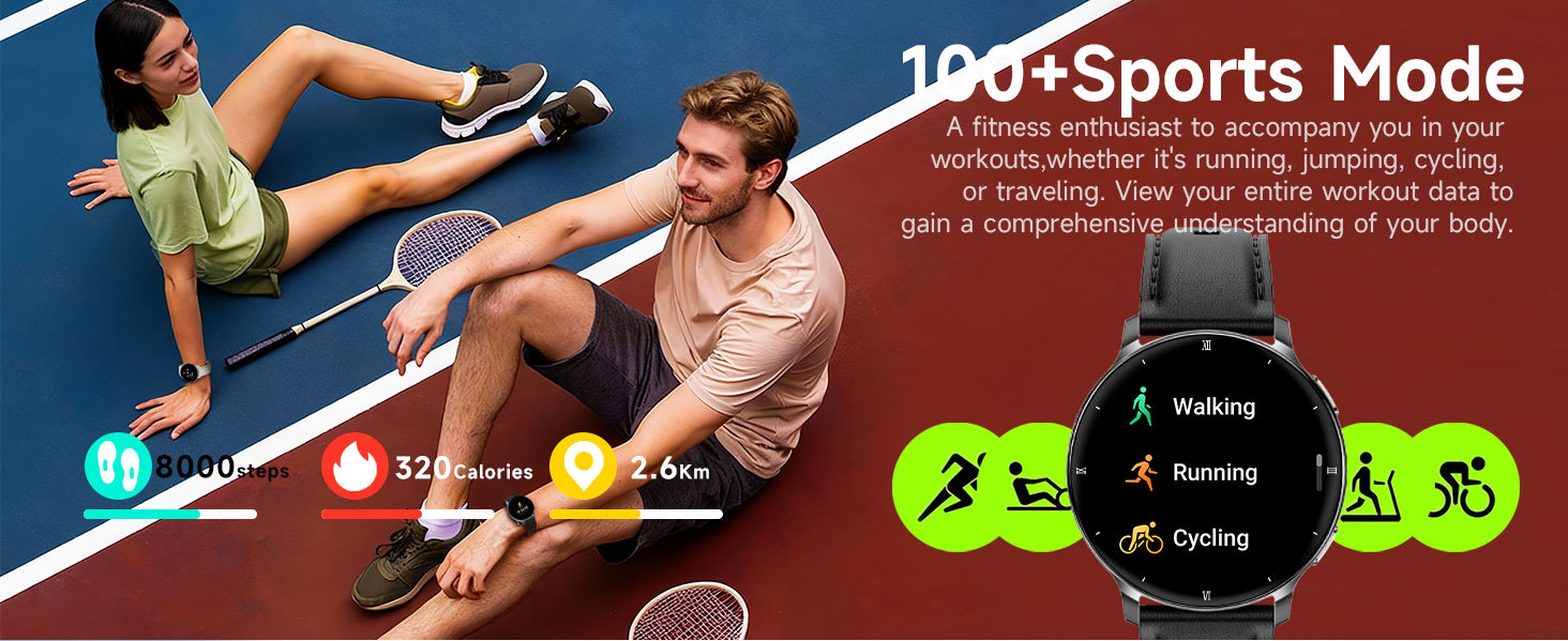 Smartwatch con schermo amoled rotondo chiamate bluetooth e salute_voghion.com