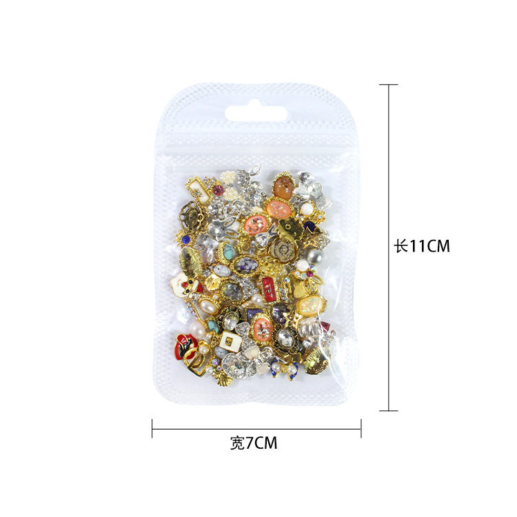 Nuevo 50 clavo de aleación diamante Super Flash metal gema nail joyería arco rhinestone nail perla pegado diamante