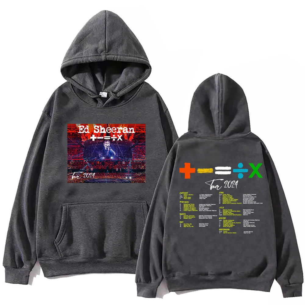 Ed Sheeran Tour 2024 sudadera conmemorativa Harajuku sudadera regalo para los fanáticos