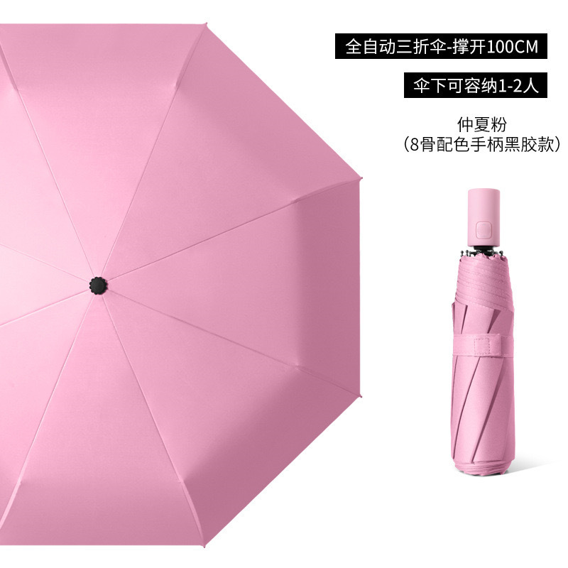 24本骨全自動折りたたみ傘、高級晴雨兼用日よけ・UVカット折りたたみ傘、男女兼用|undefined