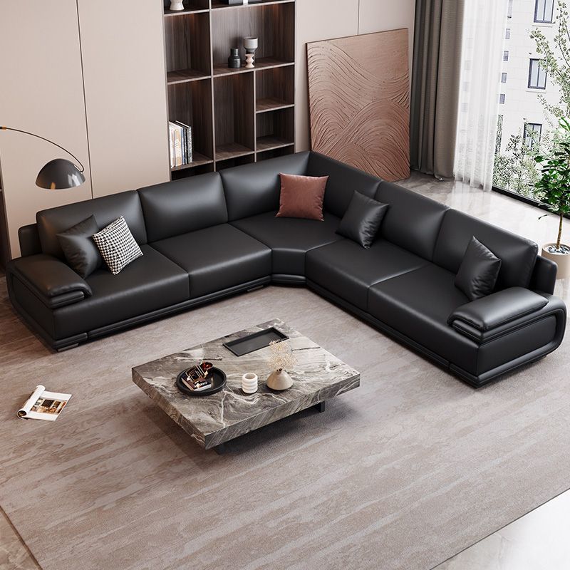 Gu Fei Home Italian-Style Genuine Leather Sofa, Top-Layer Cowhide, Modern Minimalist Living Room Corner Sofa, Available in Various Sizes