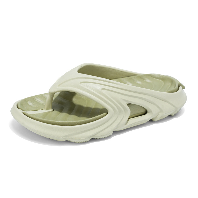 Chanclas de dos colores con sentido de la mierda, chanclas de moda de verano para hombres, sandalias de playa antideslizantes de suela gruesa resistentes al desgaste