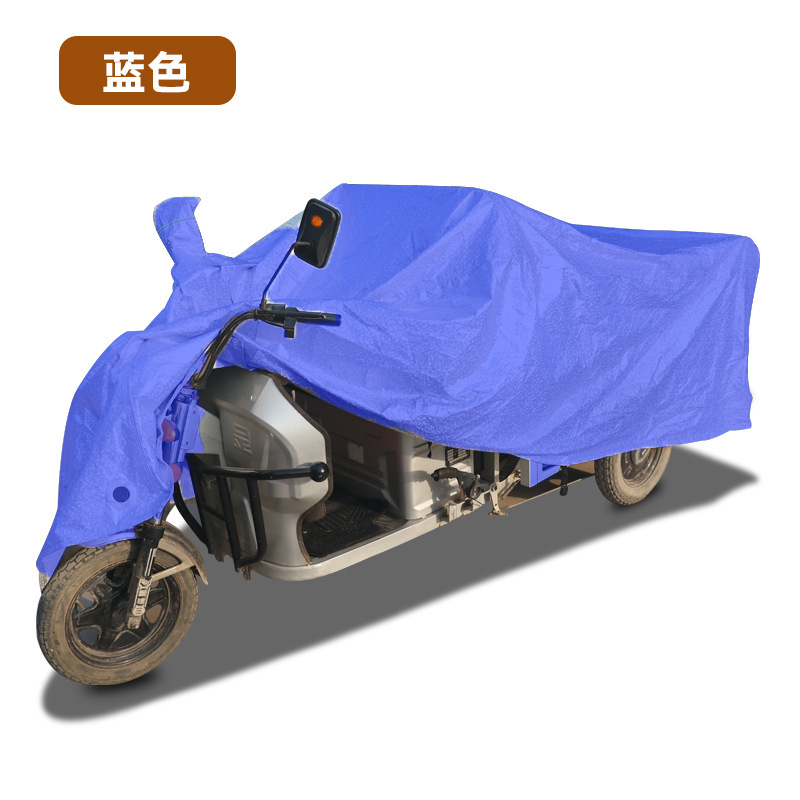Tricycle Cover, Heat-Insulating, Rain-Proof, Sun-Proof, Thickened Dust-Proof Aluminum Film Cover, Full Vehicle Protective Cover for Tricycles