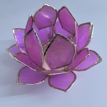 中国风贝壳莲花灯装饰灯日本供奉用品配件手工焊接工艺云母贝系列