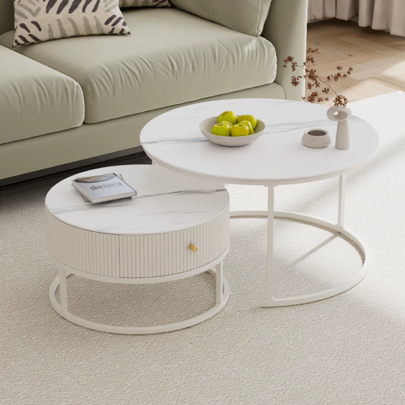 Легкий экстравагантный простой гостиная круглый стол круглый стол по железному искусству