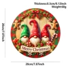 Wooden Christmas Hanging Sign Three Gnome Gingerbread Men
