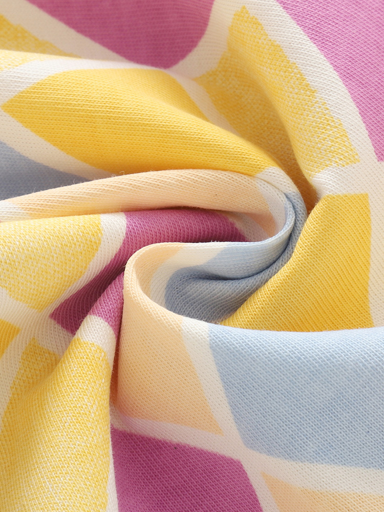 Malwee transfronterizo conjunto de niñas verano nuevo lindo impresión de cuello redondo T europea y americana juegos de dos piezas para niños ociosos