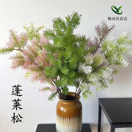 蓬莱松仿真绿植吊顶枝叶婚庆礼花排叶子绿植香草绿植仿真花蓬莱松