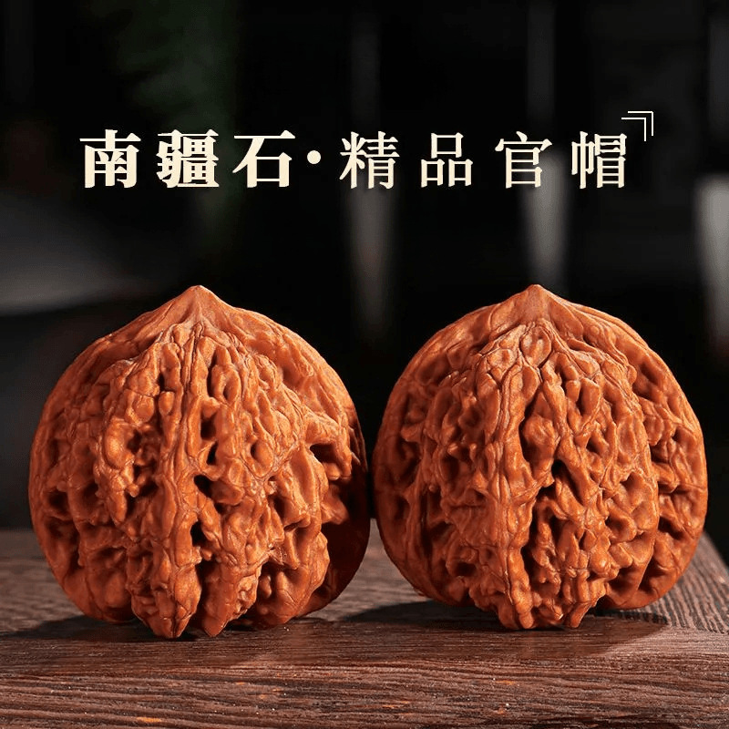 文玩核桃菩提手串四座楼狮子头官帽精对手把件麒麟纹南疆核桃石男