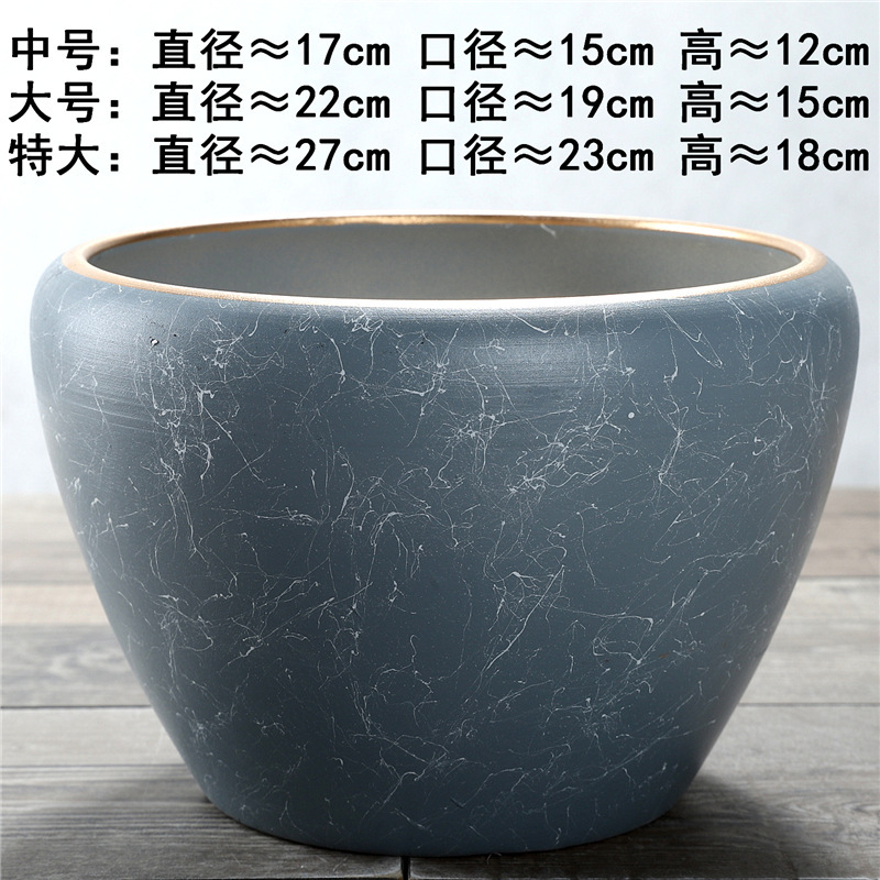 新款陶瓷花盆特大号北欧风格创意室内外发财树绿萝盆栽花盆|undefined