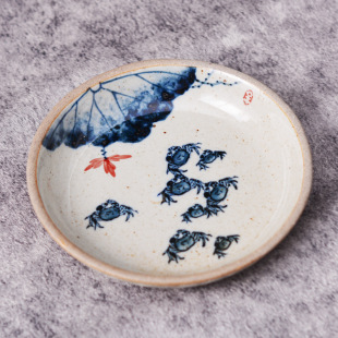 Jixuan product stoneware pot holder dry tea tray dry tea table kung fu tea set tea tray tea boat ceramic pot tray tea tray small tea tray