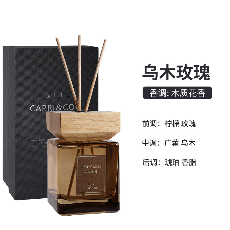 CITTA/西苔【手取り500ML】木蓋角瓶精油アロマホーム寝室アロマ置物|undefined
