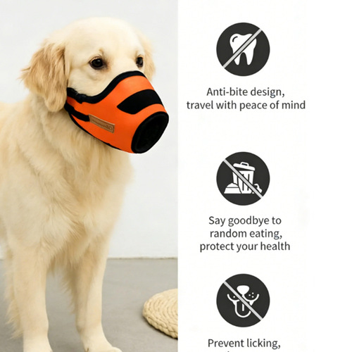 Simple and practical dog muzzle, pet anti-barking muzzle, resistant to pulling and easy to clean, protective gear for small and medium-sized dogs when going out