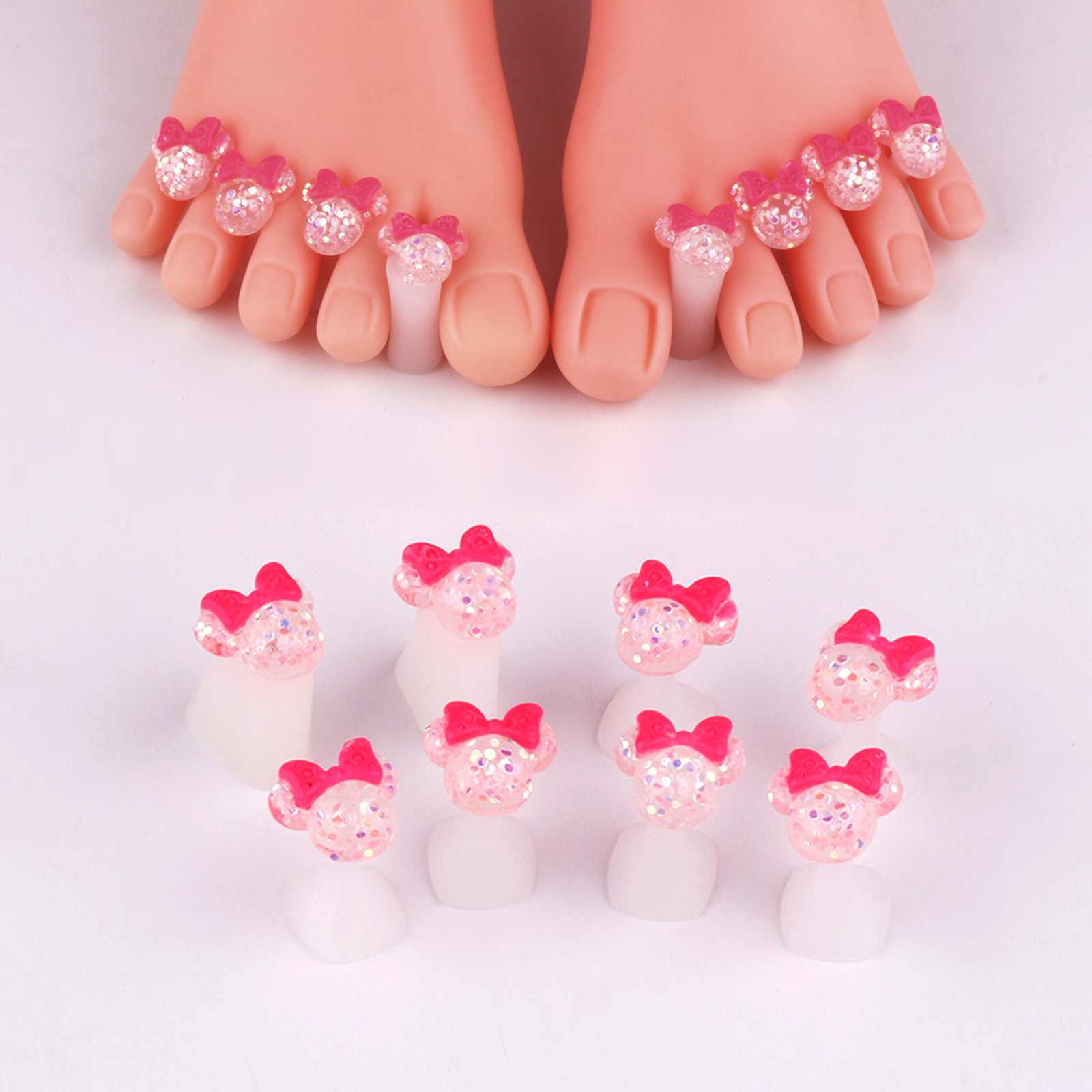 Divisor de dedos de silicona de uñas transfronterizo Divisor de dedos Flor estrella de cinco puntas Herramienta de uñas de dibujos animados Divisor de dedos