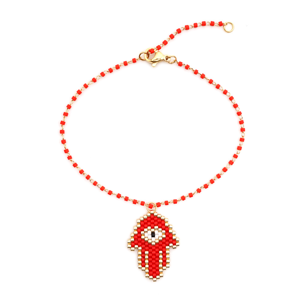 11g Weight Bracelets Classification Bohemian Geometric Eye Glass Glass Rope Tassel Women's Bracelets