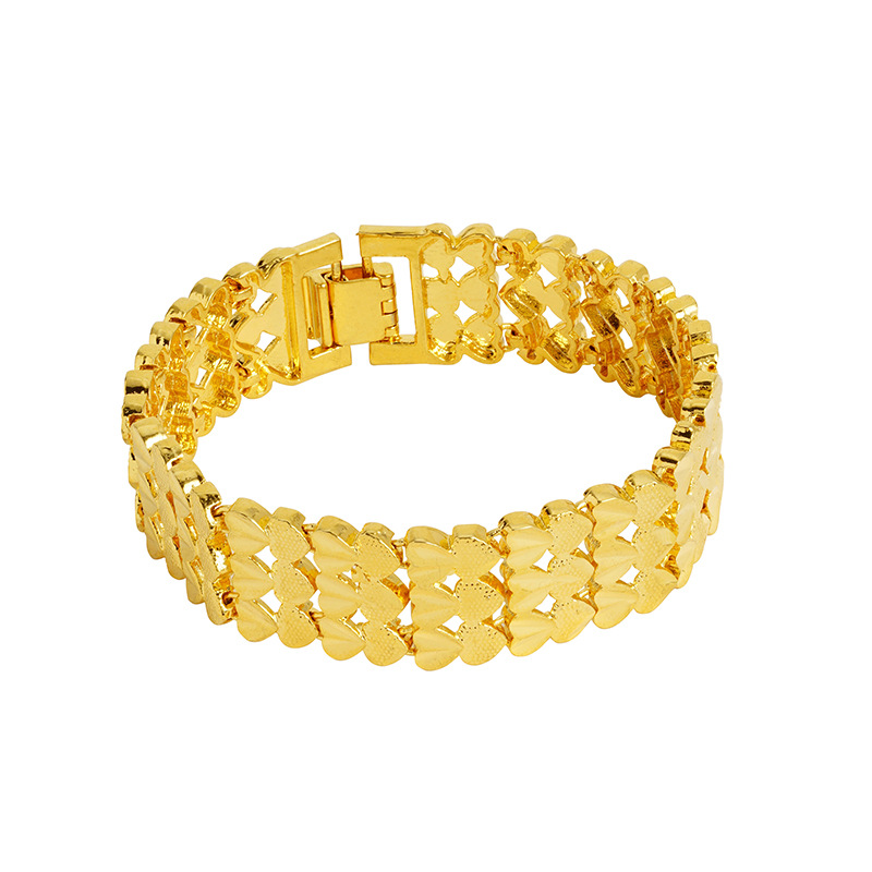 Amor clip pulsera arreglada para hombres y mujeres vietnamita arena oro viento chino joyería transmisión en vivo