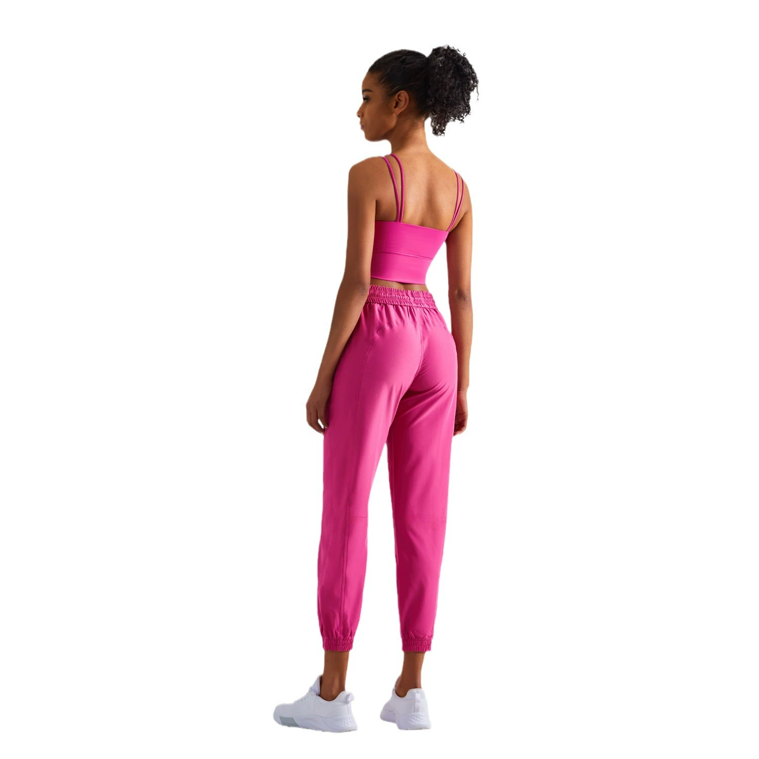 Брюки, быстрая сушка overall для спортзала, защита от солнца, шнуровка, высокая талия, для бега