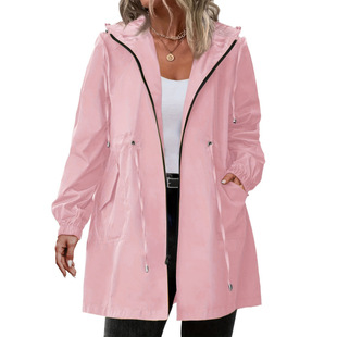Z 89817 Long Hooded Trench Coat �L���Bñ�L�¿羳���uͨ��