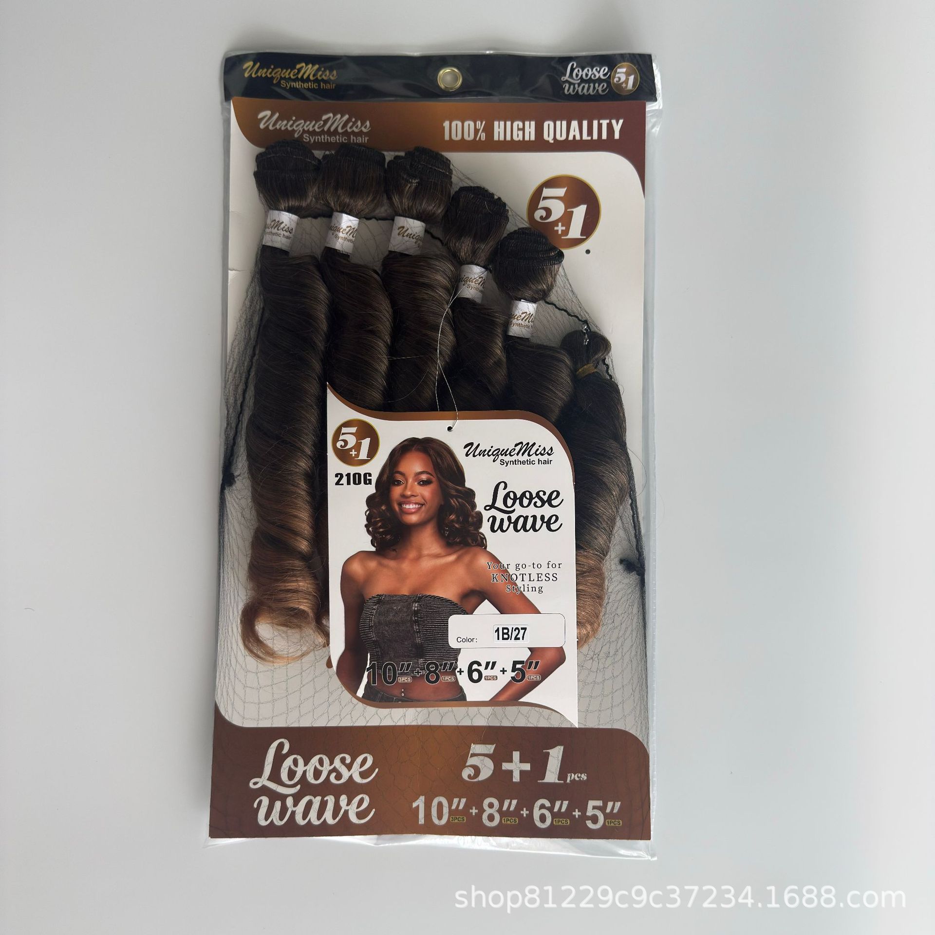 Comercio exterior Europa, América y África fibra química peluca de alta temperatura seda suave fábrica de apoyo personalizado 5 + 1