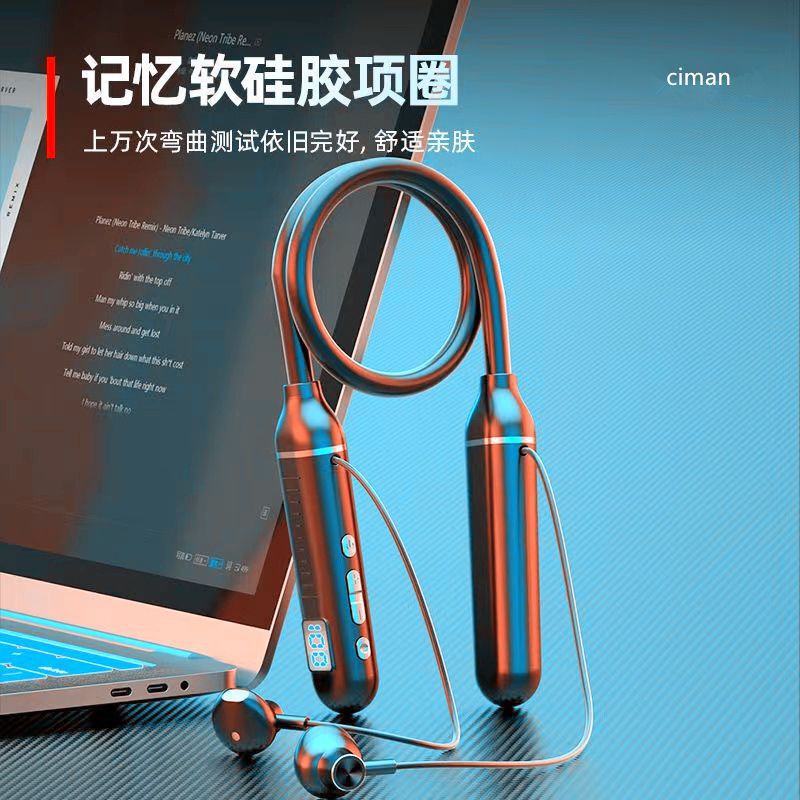 ワイヤレスBluetoothイヤホン 超長時間バッテリー持続 スタンバイ時間長 大容量バッテリー デジタルディスプレイ スポーツ用ネックバンド型Bluetoothイヤホン 超高音質|undefined
