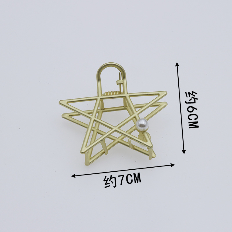哑金 珍珠星星抓夹