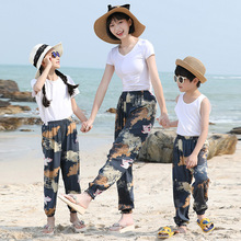 儿童装裤子男童女童亲子防蚊裤夏季薄款宽松洋气休闲灯笼裤夏装潮