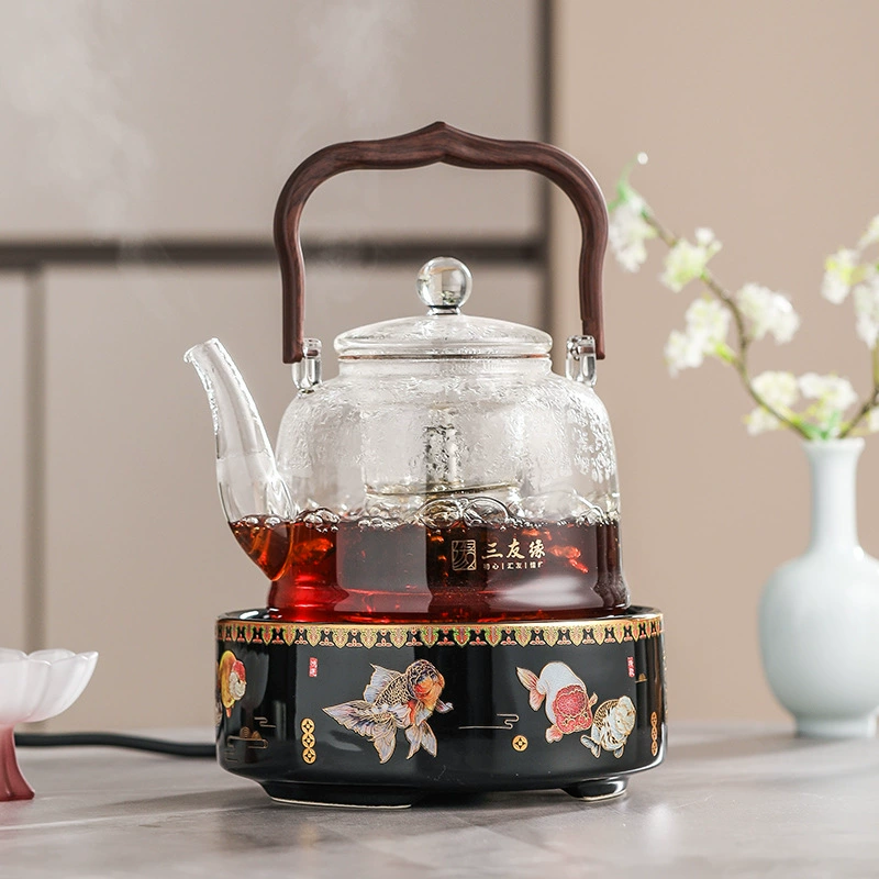 Высокоцветная электрическая керамическая печь для приготовления чая Домашний стеклянный чайник чайник набор заварочный чайник