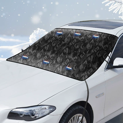 Car snow shield protection, waterproof camouflage snow cover