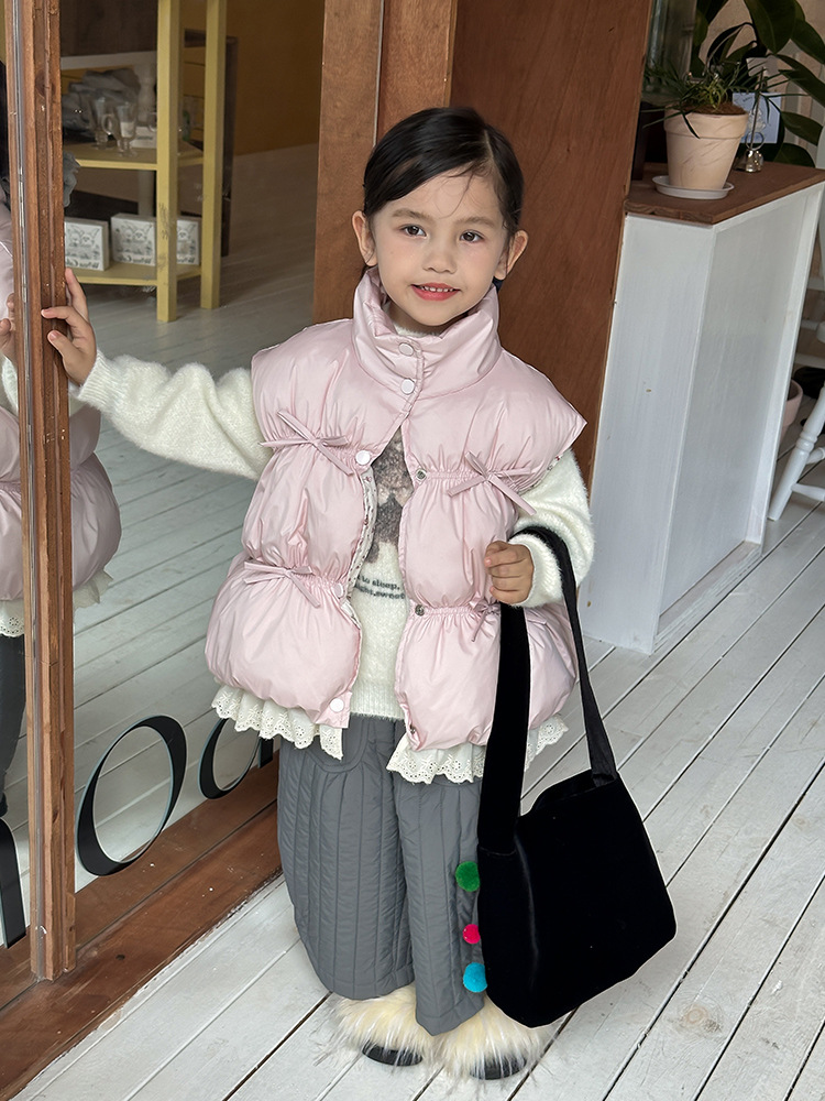 Xie Jinmao ropa infantil coreana chaleco de invierno otoño / invierno 2025 nuevo estilo extranjero niños invierno de algodón intercalado espeso