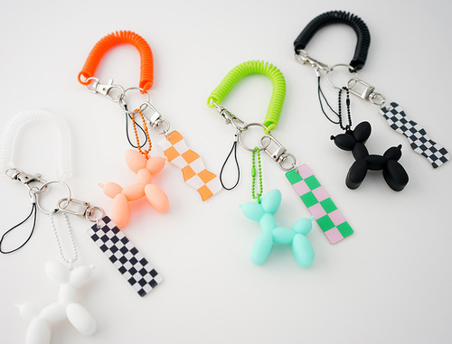 Xiaohongshu black and white checkered Internet celebrity bag pendant doll doll bag pendant school bag pendant