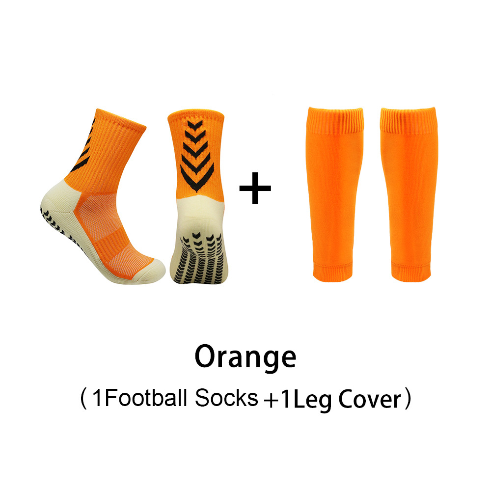 Cross-Border Hot-Selling High-Elastic Sports Leg Sleeves, Knee Pads, Anti-Slip Rubber Football Socks Set, Running Sports Knee Pads, Sports Socks