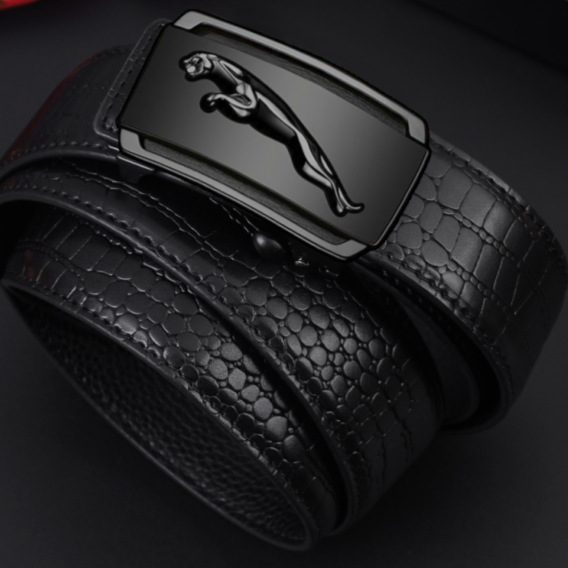 Cinturón de los nuevos hombres hebilla automática piel de vaca moda negocios elite pantalones de los hombres cinturón versátil casual cocodrilo patrón cinturón