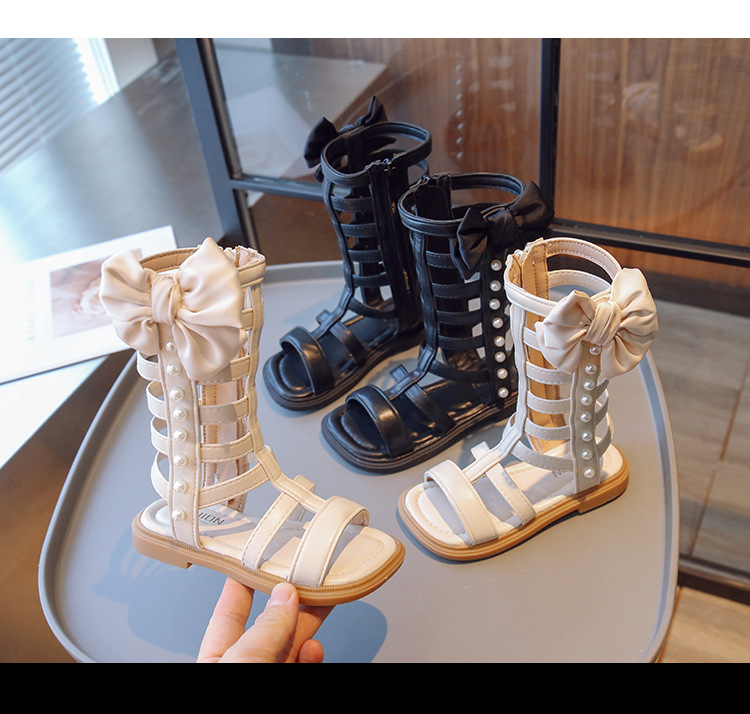 Sandali da ragazza alti Top romani 2023 estate nuovi bambini bambine moda scarpe da principessa bambini grandi_voghion.com