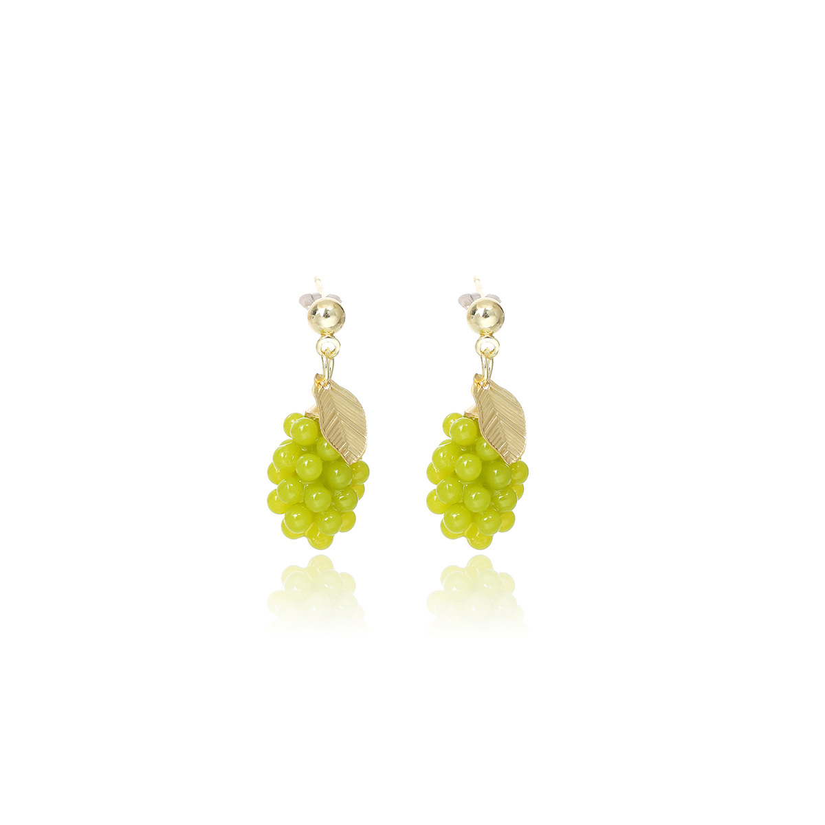 White Copper Ear Needle Material Drop Earrings Classification 1 Pair Quantity 1 Pair Vacation Classic Style Grape Resin Drop Earrings