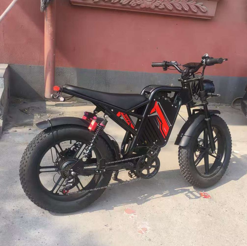 Black Knight Electric Motorcycle 750W-1000W High-Frequency Powerful Electric Vehicle with Integrated Wheels