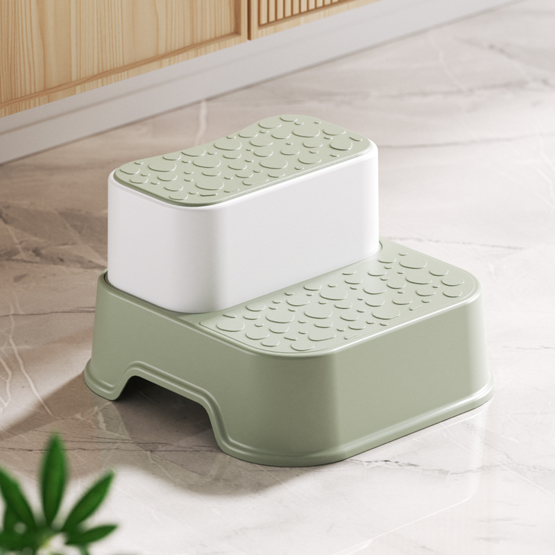 Nuevo taburete de doble capa separado para bebés lavando las manos escalones taburete inodoro taburete anti-deslizante taburete
