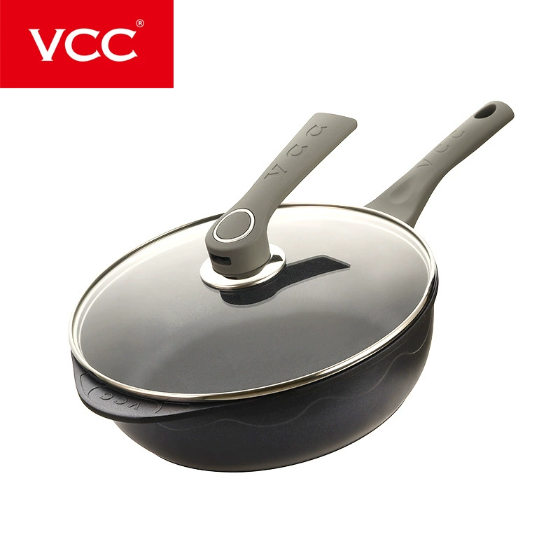 Корейская аутентичная антипригарная подушка VCC 32 см, антипригарная кастрюля для жарки, электромагнитная плита, газовая кастрюля двойного назначения для жарки