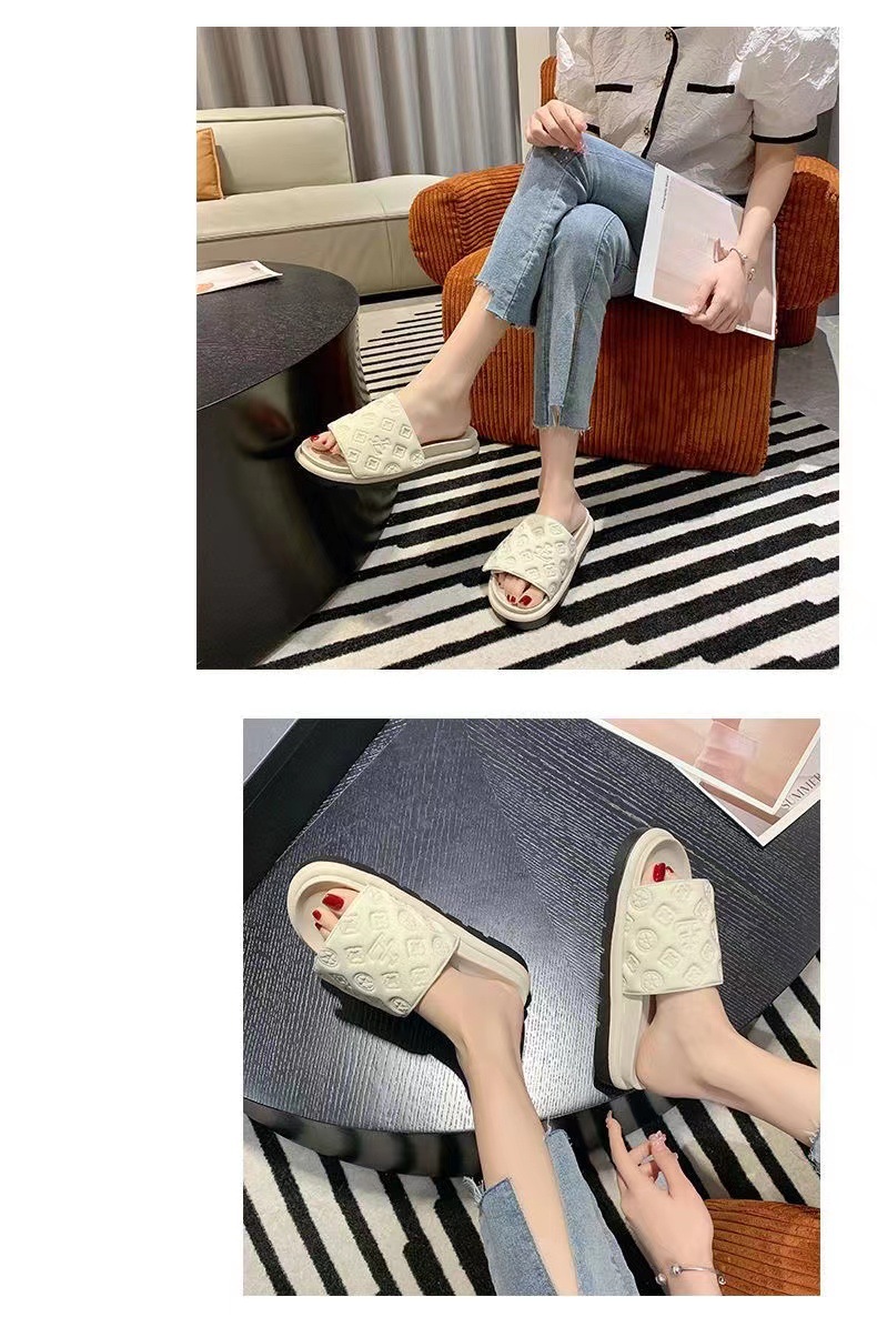 Women's Platform Sandals With Printed Velcro Summer Design_voghion.com