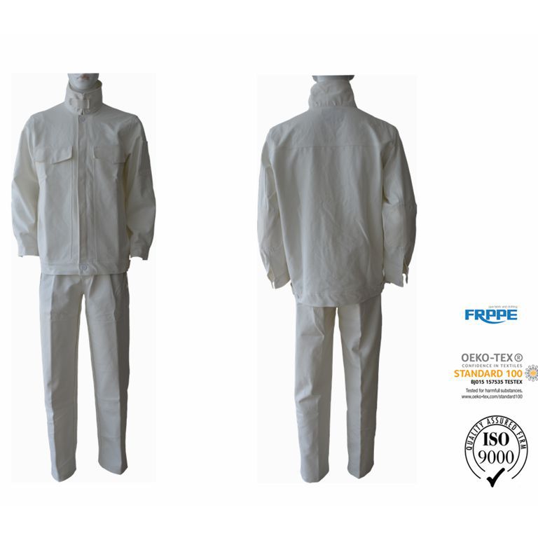 焊工服 防火服 炉前工作服 加厚电焊工劳保服 白色帆布阻燃服